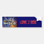 Spinning Circles with Gold Motorcycle Bumper Sticker