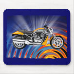 Spinning Circles with Gold Motorcycle Mousemat