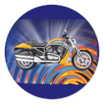 Spinning Circles with Gold Motorcycle