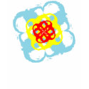 spiral flower design t-shirts