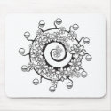 spiral flower tattoo design mousepads