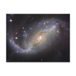Spiral Galaxy NGC 1672 by the Hubble Telescope Postcard