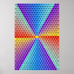 Spiral Multiplication Table - Hexagon posters
