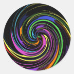 Spiral of Colour Round Stickers