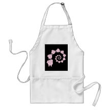Spiral of Pink Elephants. Cartoon. Aprons