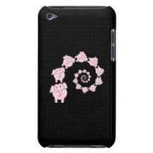 Spiral of Pink Elephants. Barely There iPod Cases