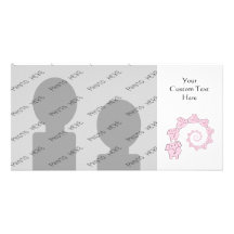 Spiral of Pink Elephants. Fun Cartoon. Photo Greeting Card