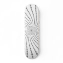 Spiral of Skulls: Custom Skateboard: Wood Bgnd