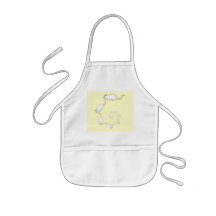 Spiral of White Mice. Cream Background. Aprons