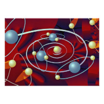 Spiral orbit in chaos photo personalised invitations