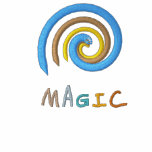 Spiral Shell Magic Embroidered Black Polo Shirt embroidered shirts