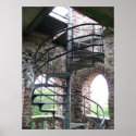 Spiral Staircase at Poet's Seat Tower in Mass. posters
