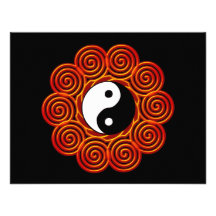 Spiral Yin Yang Sun Personalized Invitation