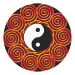Spiral Yin Yang Sun Sticker