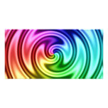 Spiralling Abstract Colourful Vortex Personalized Photo Card