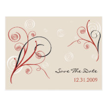 Spirals Wedding Save The Date Card Postcard