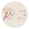 Spirals Wedding Save The Date stickers