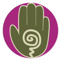 Spirit Hand Round Sticker