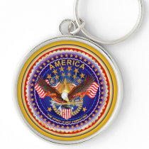 Spirit of America  Key Chain Premium Round only
