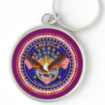 Spirit of America  Key Chain Premium Round only