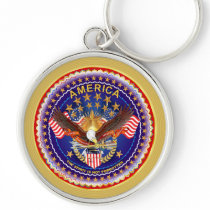 Spirit of America  Key Chain Premium Round only