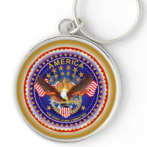 Spirit of America  Key Chain Premium Round only