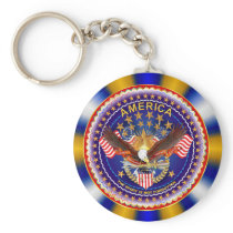 Spirit of America Round Only Key Chain
