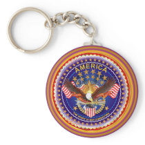 Spirit of America Round Only Key Chain