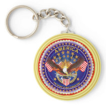Spirit of America Round Only Key Chain