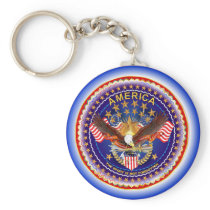 Spirit of America Round Only Key Chain
