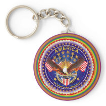 Spirit of America Round Only Key Chain