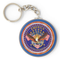 Spirit of America Round Only Key Chain