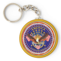 Spirit of America Round Only Key Chain