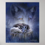 Spirit Of The Blue Fox Art Poster/Print