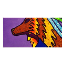 Spirit of Wolf 3 by Piliero Photo Card