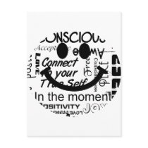 Spiritual affirmations smiley post cards