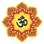 Spiritual Lotus Om Design stickers