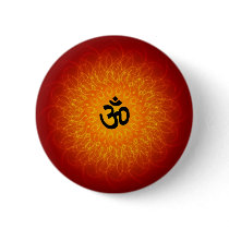 Spiritual Om On Mandala Buttons