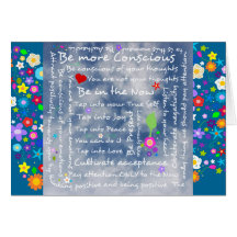 Spiritual positive affirmations greeting card
