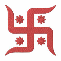 Spiritual Swastika Design Embroidered Shirt