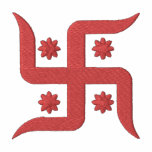 Spiritual Swastika Design embroidered shirts