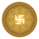 Spiritual Swastika On Lotus stickers