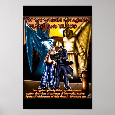 Spiritual Warfare Poster by Tate_Kimura