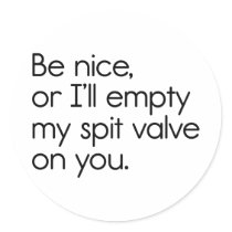 Spit Valve Round Stickers