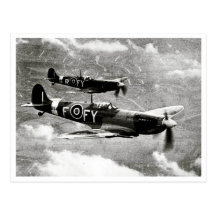 Spitfire Pair Postcard