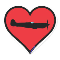 spitfire heart sticker