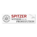 Spitzer: Witness for the Prostitution bumper stickers