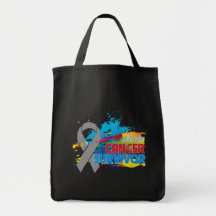 Splash of Colour - Brain Cancer Survivor Tote Bags