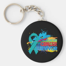 Splash of Colour - Ovarian Cancer Survivor Keychain