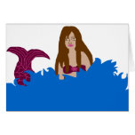 Splashing Mermaid blank card